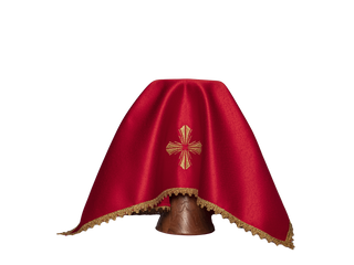 Set of 4 chalice veils with embroidered cross in 4 liturgical colors